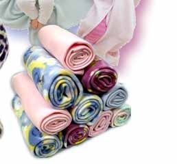 PeachFur Fleece Baby Blankets prints and solids