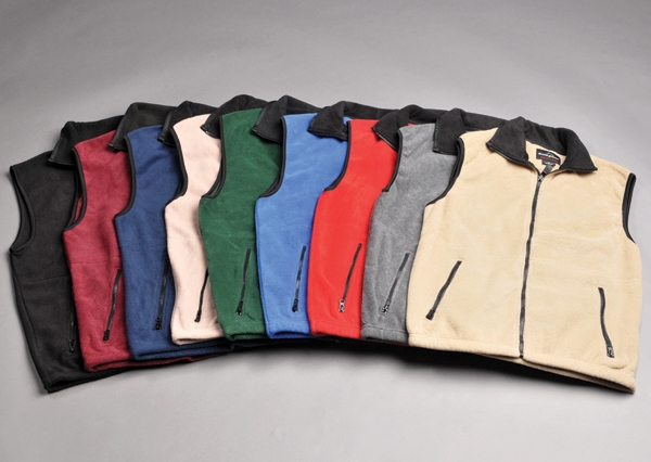 Fleece Vests with logo and embroidery
